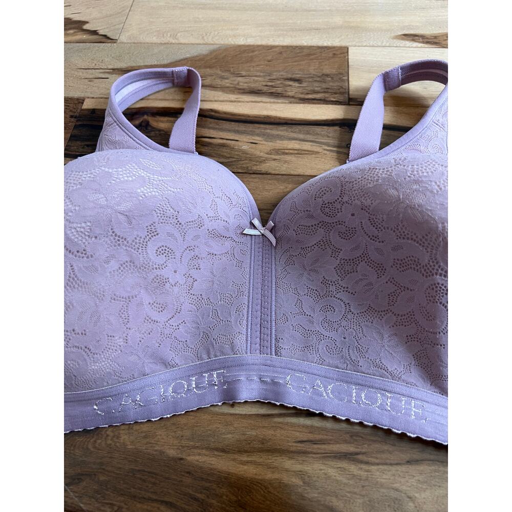 CACIQUE WOMEN'S LILAC WIRE FREE BRA SIZE 44 DDD EUC - Picture 2 of 6